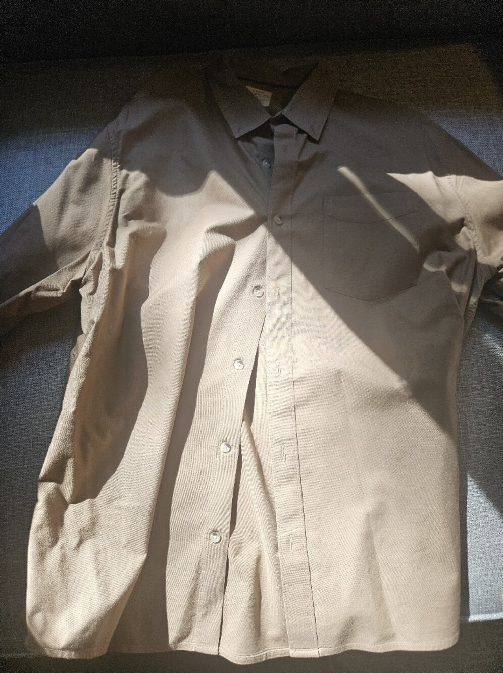Men's Tan Button-Up Shirt Set